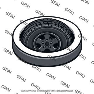 Car tire in ring