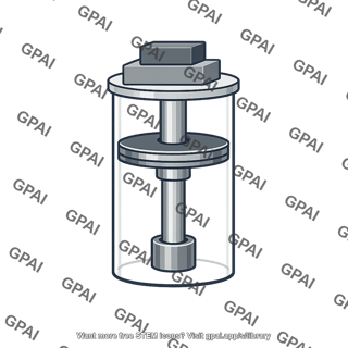 Loaded piston with block weights