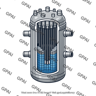 Nuclear reactor vessel cutaway