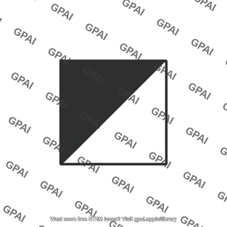 Diagonally divided square