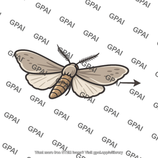 Moth flying