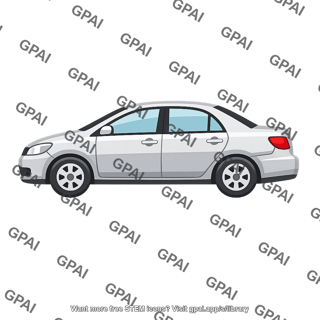 Silver sedan side view