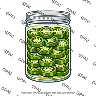 Jar of sliced okra