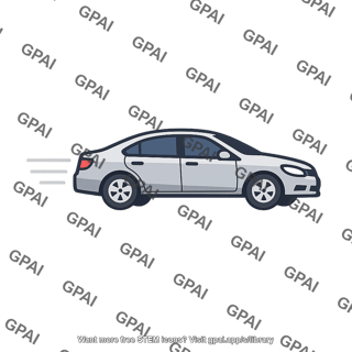 Speeding sedan