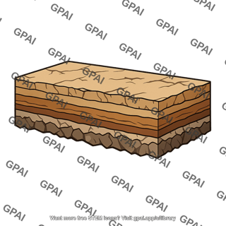 Earth crust cross section
