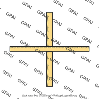 Crossed meter sticks