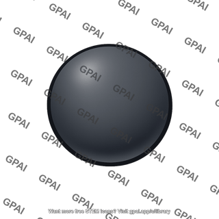 Carbon 12 atom sphere icon