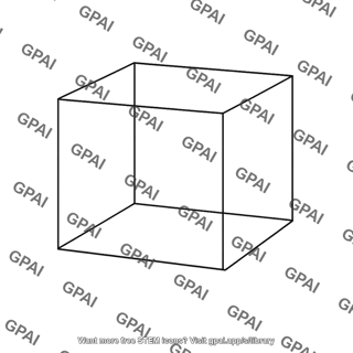 Cubical box wireframe