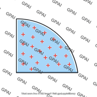Disk quadrant uniformly charged