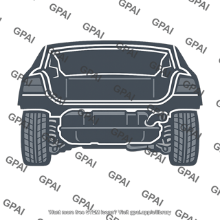 Rear wheels gas tank trunk region
