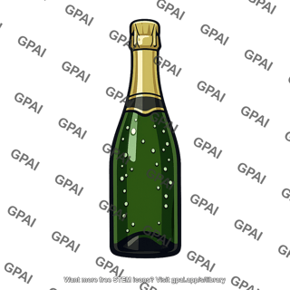 Cold bottle of champagne