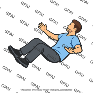 Human victim falling