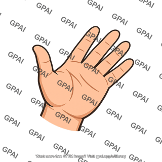 Open human hand palm