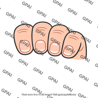 Human fingers curled