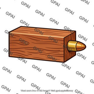 Bullet in wooden block