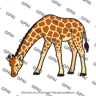 Giraffe head lowered