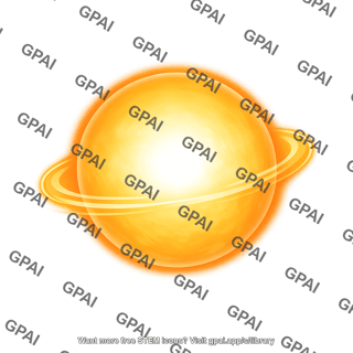 Ringed planet stylized