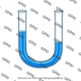 U tube manometer level difference