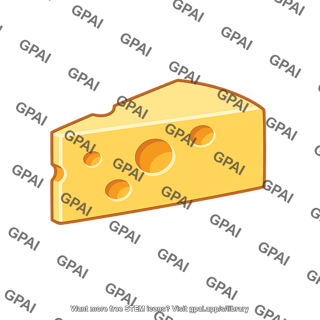 Block of cheese with holes