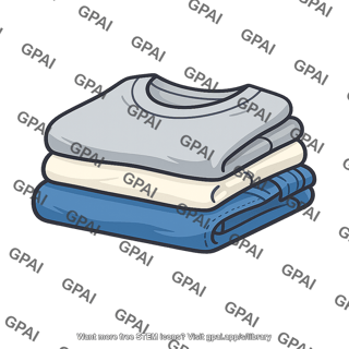 Folded tshirts stack