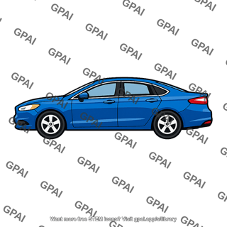 Blue sedan