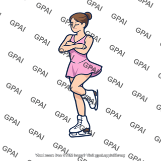 Figure skater rotating