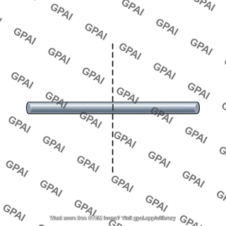 Rod perpendicular center axis