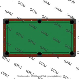Pool table top view