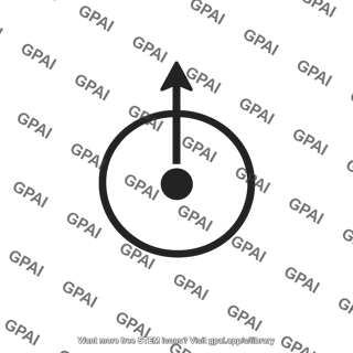 Circle with upward arrow
