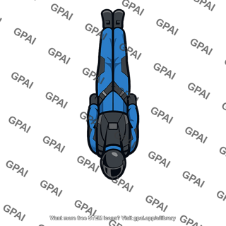 Sky diver head down