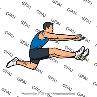 Long jump athlete