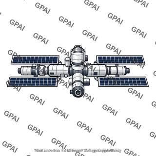 Space station orbiting