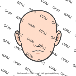 Bald human face