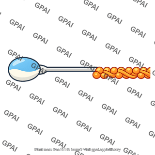 Spoon with orange beads
