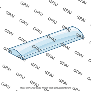 Cylindrical convex lens
