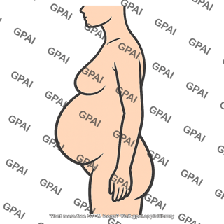 Pregnant female torso