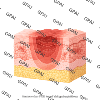 Skin epithelium burn wound zones