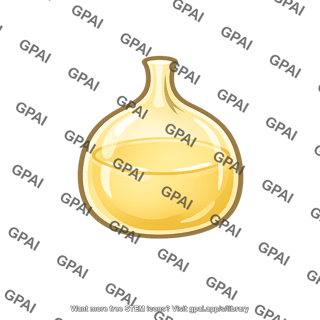 Flask with yellow liquid