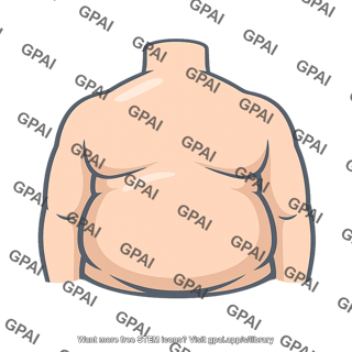 Obese human torso
