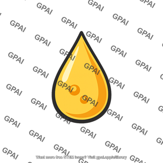 Yellow liquid droplet