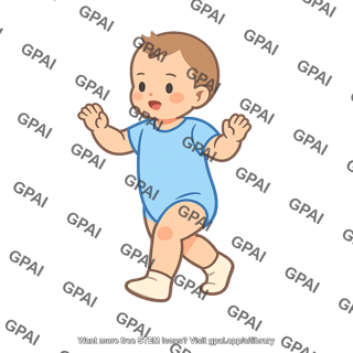Infant walking alone