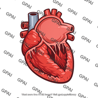 Human heart cross section