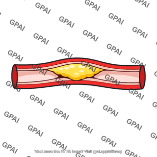 Coronary blood vessel impaired flow