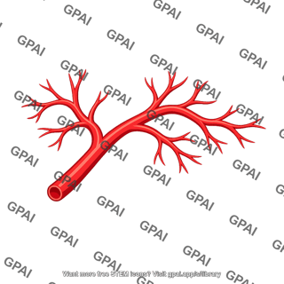 Branching blood vessel