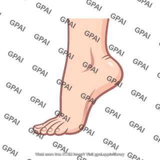 Human foot side view