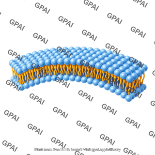 Phospholipid membrane curved sheet long 1
