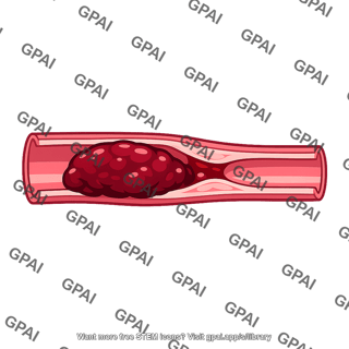Blood vessel obstructed