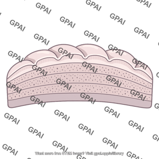 Cerebral cortex cross section