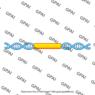 Dna helix with highlighted segment