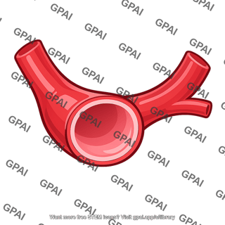 Pulmonary artery cross section red variant